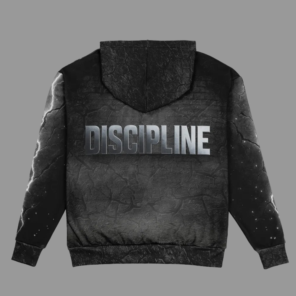 Wolf Gym Hoodie | Discipline | Heavyweight Lifting Hoodie for Bodybuilders