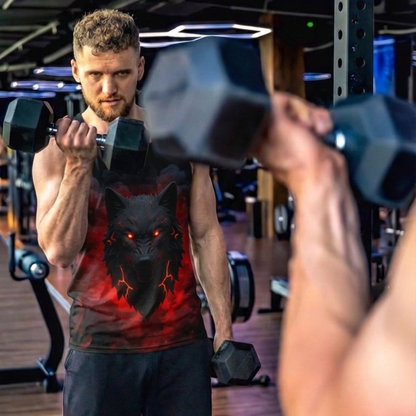 Beast Mode Wolf Shirt Dumbell 2