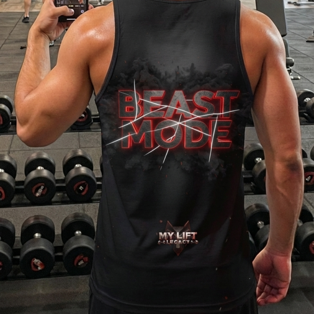 Beast Mode Wolf Shirt Mirror Back 2