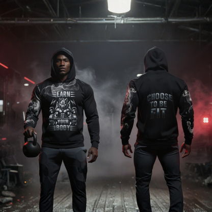 Wolf Discipline bodybuilding gym hoodie