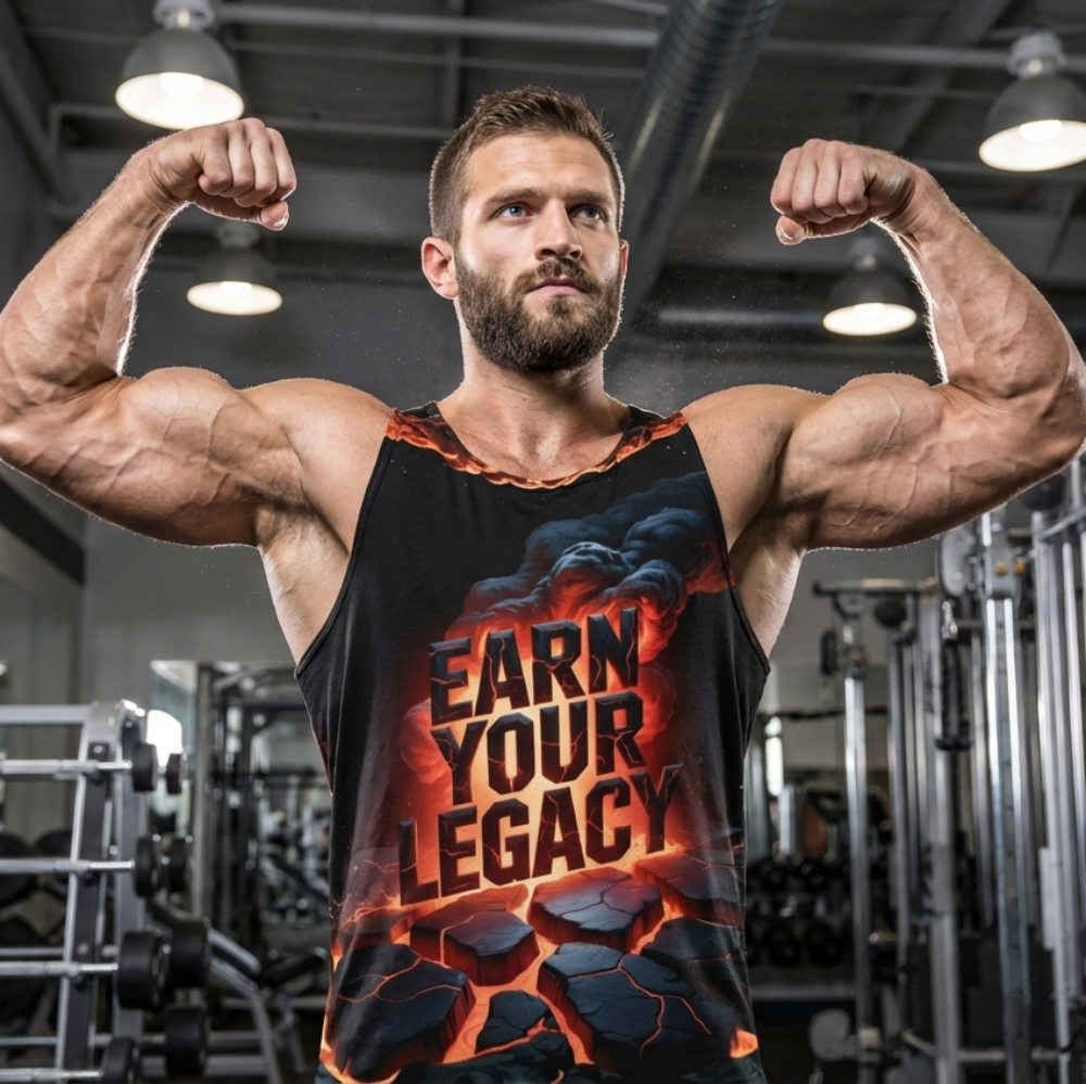 Earn Your Legacy Fire Shirt Flex Gym