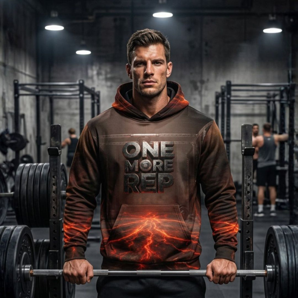 One More Rep OS Hoodie Front Gym 2