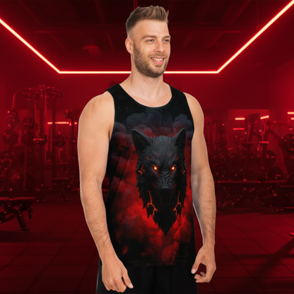 Tank Shirt Side Gym Red