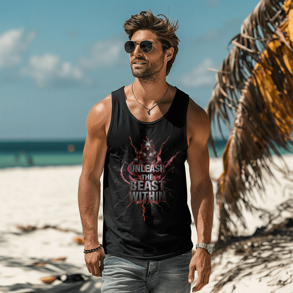 Unleash the beast Tshirt Black Beach