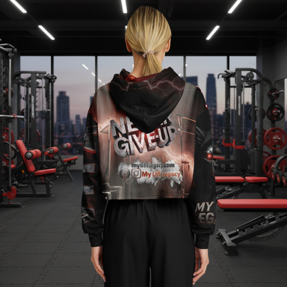 Vita Hoodie Never Give Up Back Gym