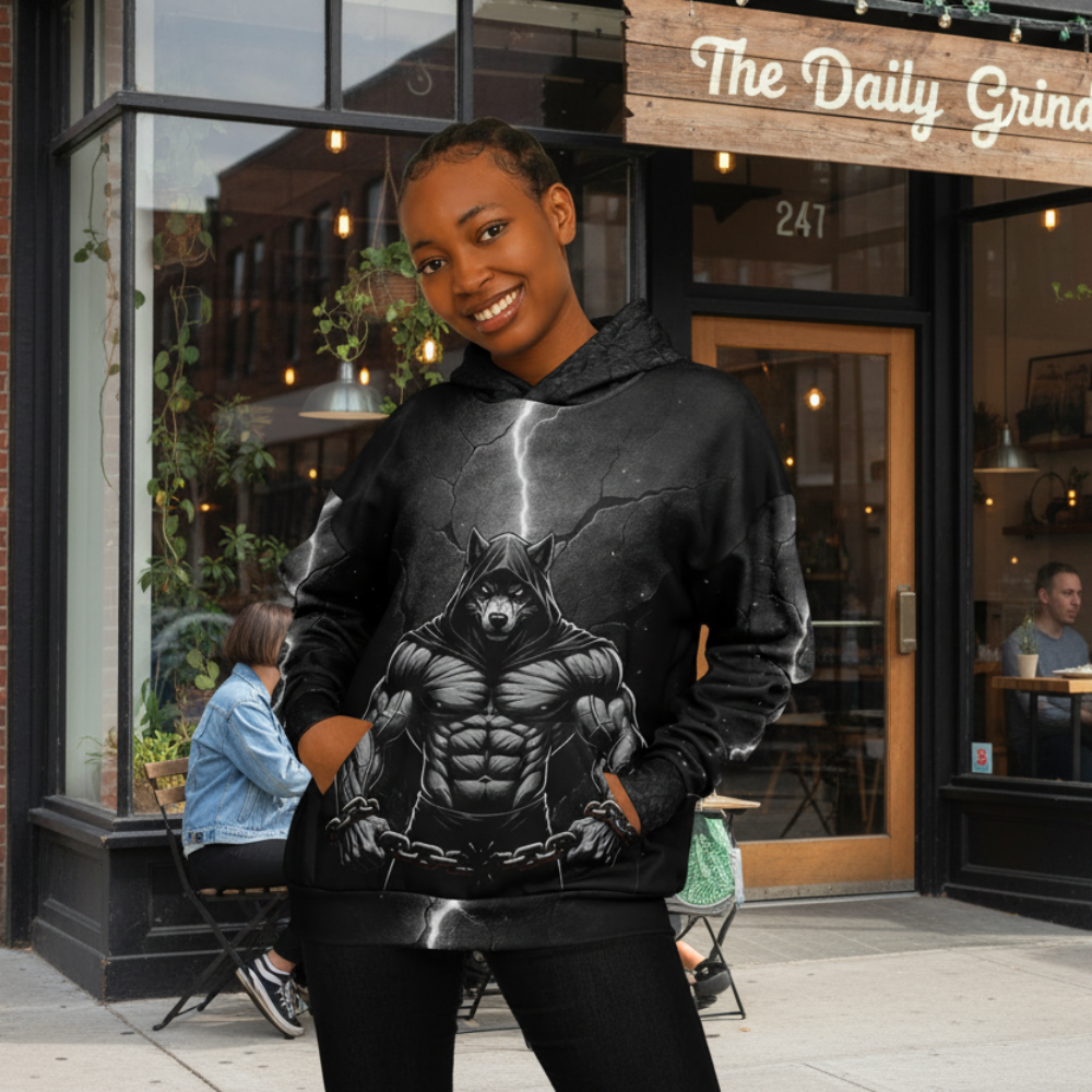 Wolf Discipline Oversized Hoodie Girl