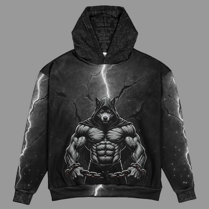 Wolf Discipline bodybuilding gym hoodie