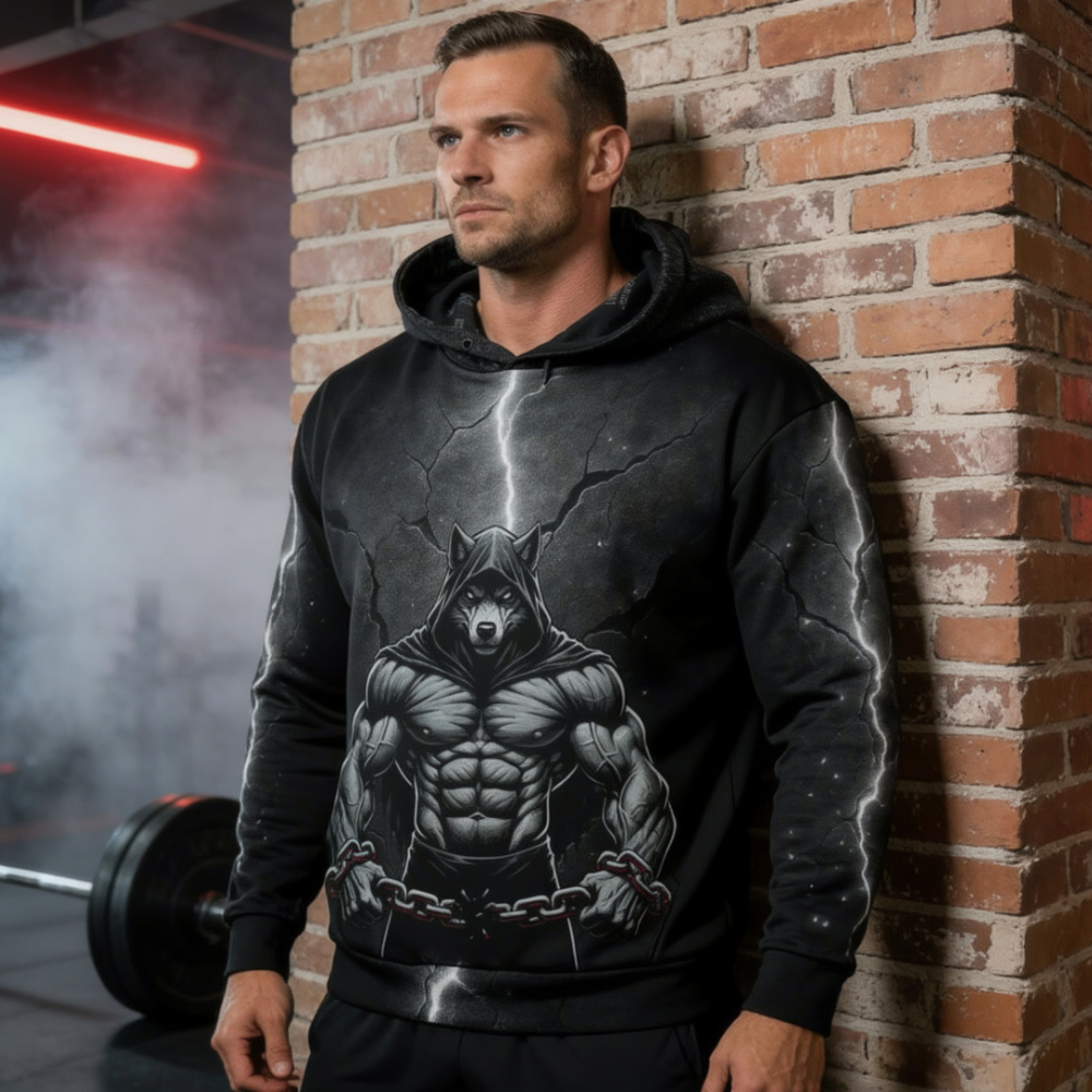 Wolf Discipline Gym Hoodie | Heavyweight Bodybuilding Hoodie