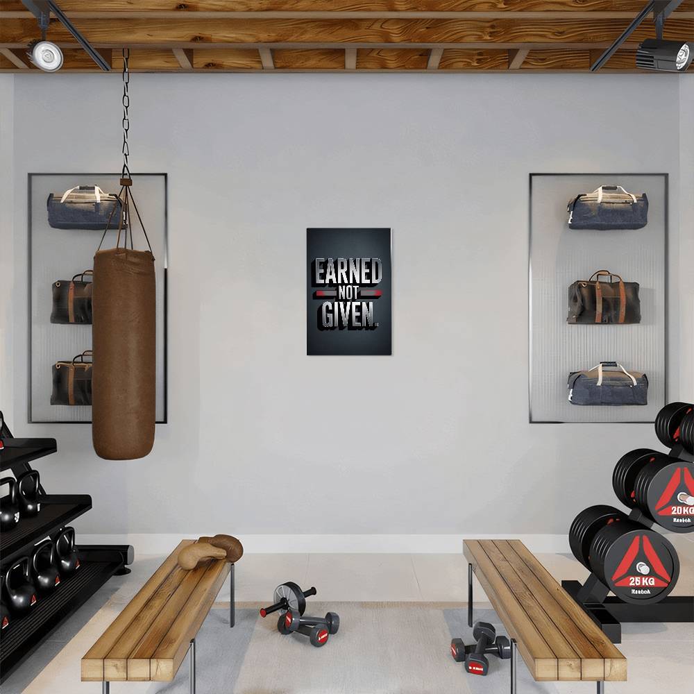 EARNED. NOT GIVEN. — Metal Print