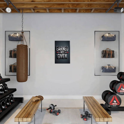 EARNED. NOT GIVEN. — Metal Print