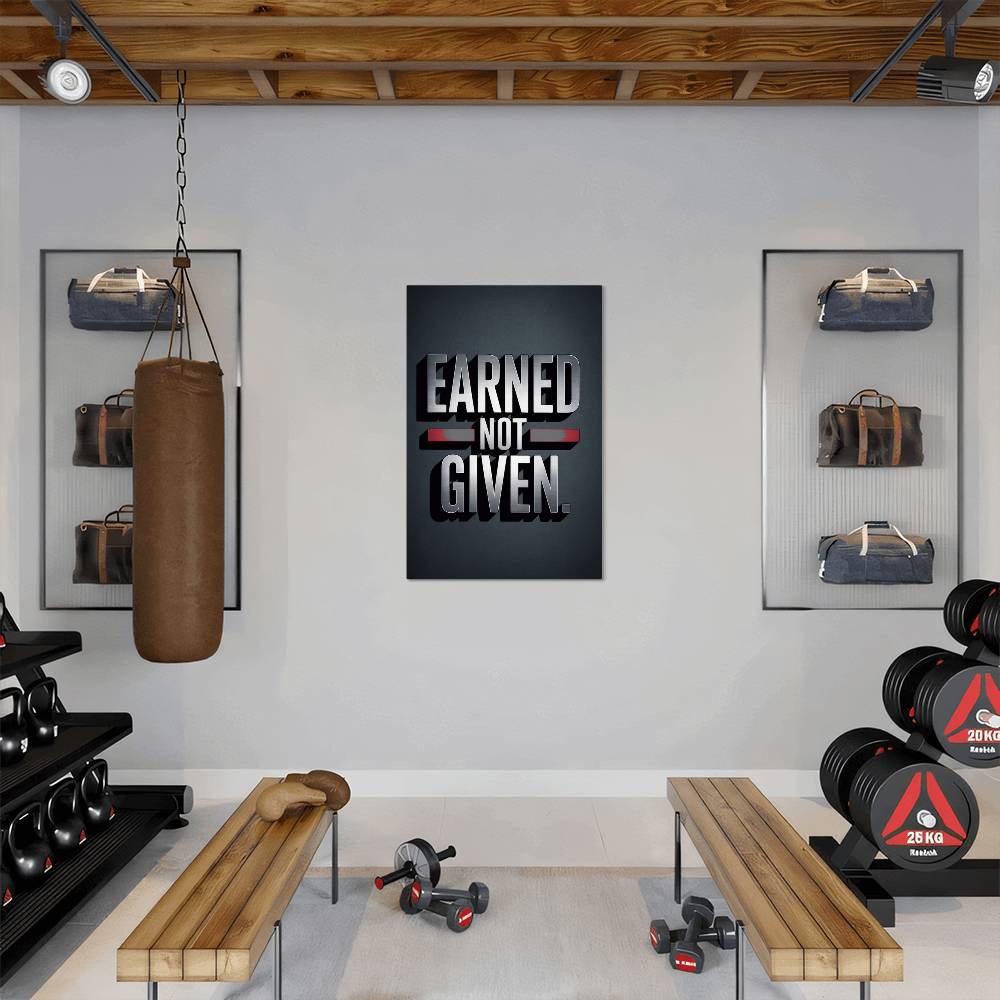 EARNED. NOT GIVEN. — Metal Print