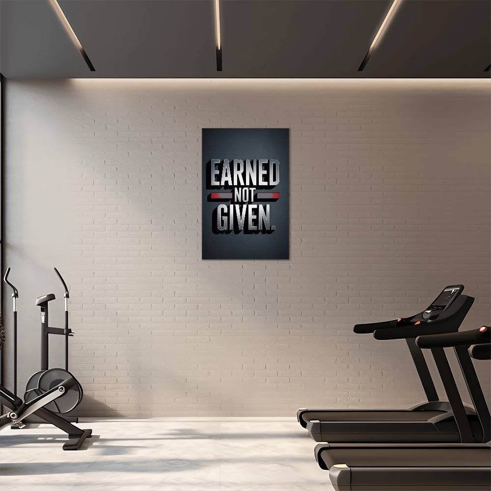 EARNED. NOT GIVEN. — Metal Print
